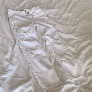 White distressed/ripped jeans